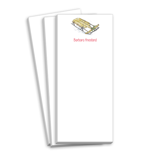 Winter Sled Skinnie Notepads